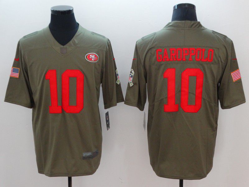 Men San Francisco 49ers #10 Garoppolp Grey Vapor Untouchable Limited Player Nike NFL Jerseys